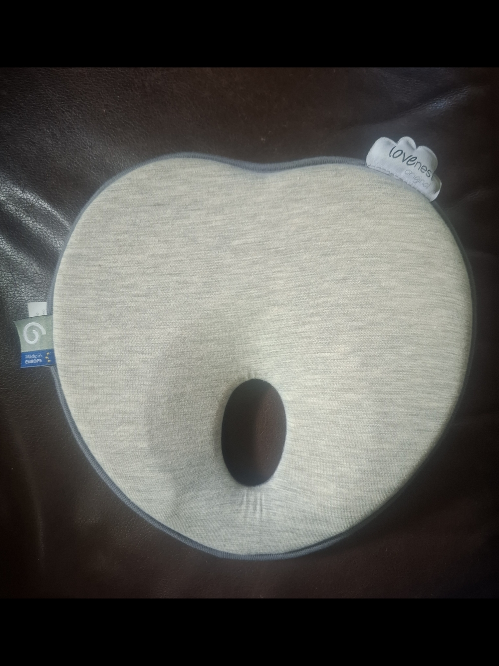 BabyMoov Lovenest Infant Head Shaping Pillow in Light Gray